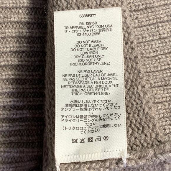 THE ROW Size M/L Ieva Heather Beige Cashmere Knit Hooded Maxi Dress - Picture 7 of 7